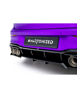 Splitter posteriore (con barre verticali) V.2 Volkswagen Golf R  Mk8 / Mk8 Facelift (Cod. M-VW-GO-8F