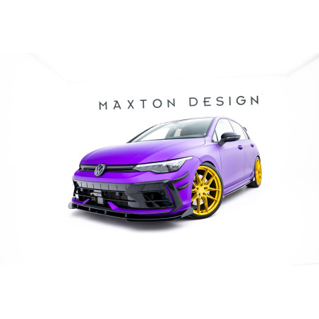 SPLITTER ANTERIORE street pro + Flaps Volkswagen Golf R  Mk8 Facelift (Cod. M-VWGO8FRCNC-FD1B+FSF1G)