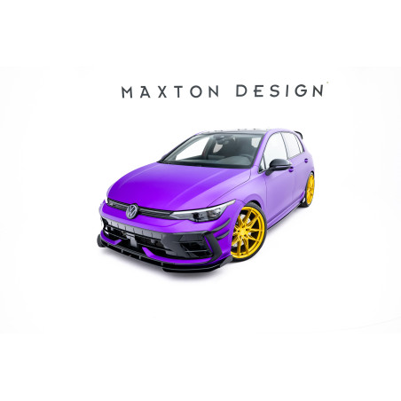 SPLITTER ANTERIORE street pro + Flaps Volkswagen Golf R  Mk8 Facelift (Cod. M-VWGO8FRCNC-FD1B+FSF1G)