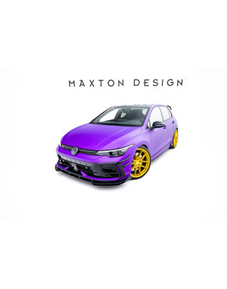 SPLITTER ANTERIORE street pro + Flaps Volkswagen Golf R  Mk8 Facelift (Cod. M-VWGO8FRCNC-FD1BRB+FSF1