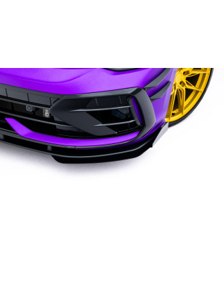 SPLITTER ANTERIORE street pro + Flaps Volkswagen Golf R  Mk8 Facelift (Cod. M-VWGO8FRCNC-FD1BRB+FSF1