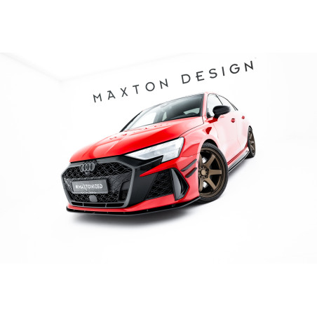 SPLITTER ANTERIORE street pro Audi RS3 berlina 8Y Facelift (Cod. M-AURS38YFSCNC-FD1B)