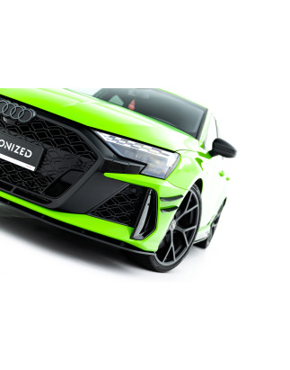 SPLITTER ANTERIORE street pro Audi RS3 berlina 8Y Facelift (Cod. M-AURS38YFSCNC-FD1B)