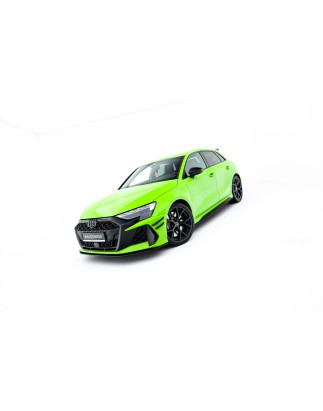 SPLITTER ANTERIORE street pro Audi RS3 berlina 8Y Facelift (Cod. M-AURS38YFSCNC-FD1B)