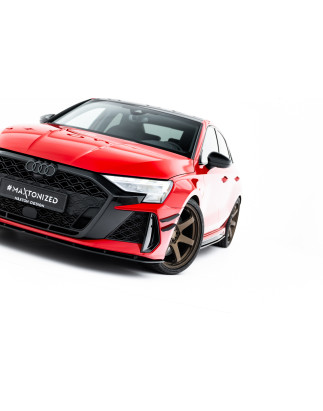 SPLITTER ANTERIORE street pro Audi RS3 berlina 8Y Facelift (Cod. M-AURS38YFSCNC-FD1BRB)