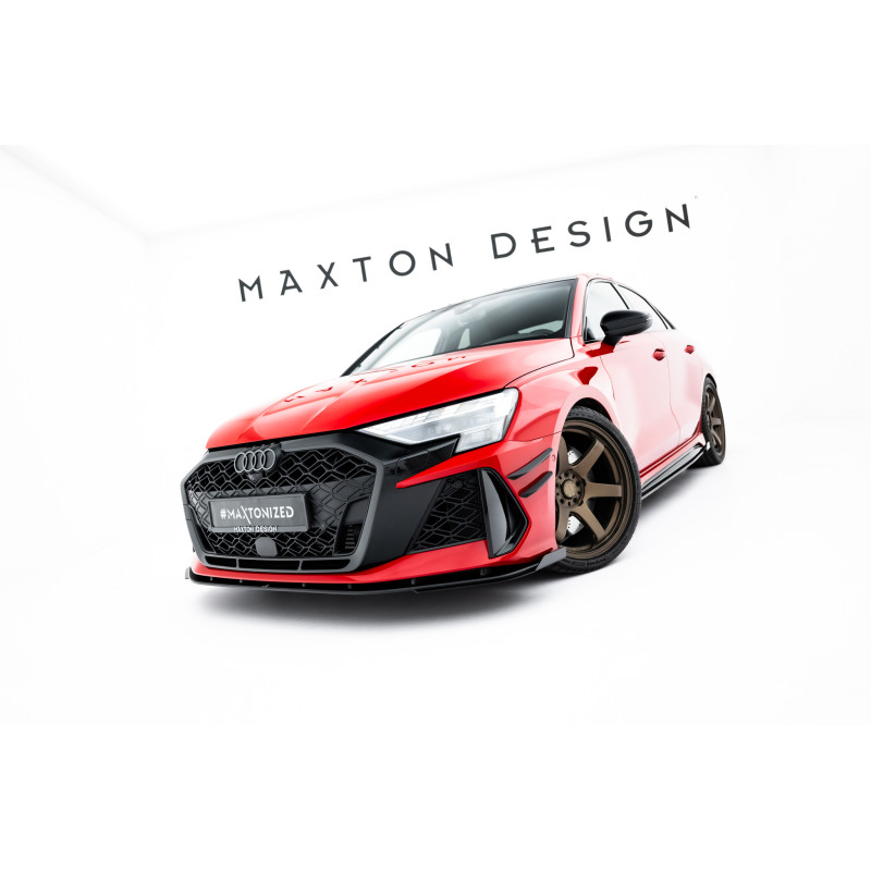 SPLITTER ANTERIORE street pro + Flaps Audi RS3 berlina 8Y Facelift (Cod. M-AURS38YFSCNC-FD1B+FSF1G)
