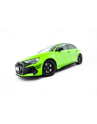 Diffusori minigonne street pro Audi RS3 berlina 8Y Facelift (Cod. M-AURS38YFSCNC-SD1BRB)