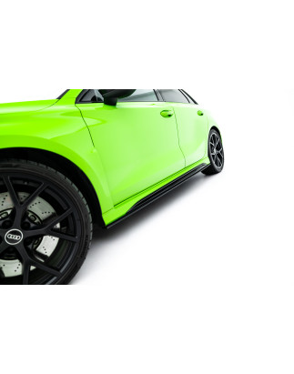 Diffusori minigonne street pro Audi RS3 berlina 8Y Facelift (Cod. M-AURS38YFSCNC-SD1BRB)
