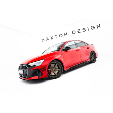Diffusori minigonne street pro + Flaps Audi RS3 berlina 8Y Facelift (Cod. M-AURS38YFSCNC-SD1BRB+SF1G