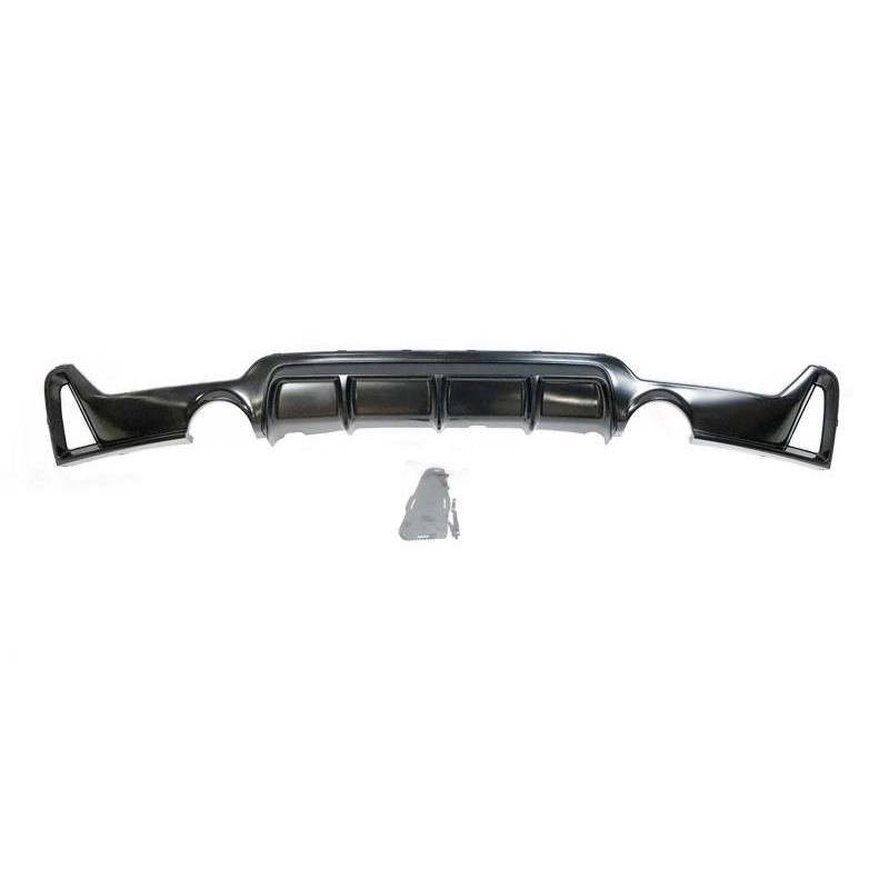 Diffusore Posteriore BMW F32 / F33 / F36 Look M Performance 2 Uscite Nero lucido (Cod. E-TCBF3181)