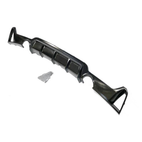 Diffusore Posteriore BMW F32 / F33 / F36 Look M Performance 2 Uscite Nero lucido (Cod. E-TCBF3181)