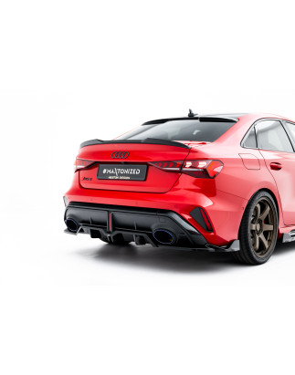 Splitter posteriore (con barre verticali) V.2 Audi RS3 berlina 8Y Facelift (Cod. M-AU-RS3-8YF-S-RD3G
