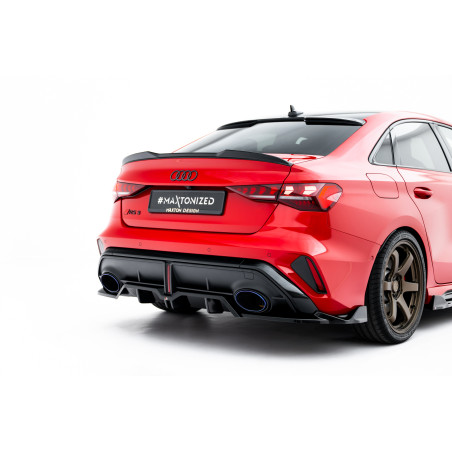 Splitter posteriore (con barre verticali) V.2 Audi RS3 berlina 8Y Facelift (Cod. M-AU-RS3-8YF-S-RD3G