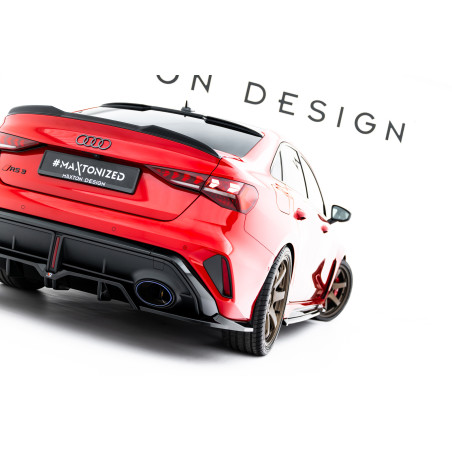 Splitter posteriore (con barre verticali) V.1 Audi RS3 berlina 8Y Facelift (Cod. M-AU-RS3-8YF-S-RD2G