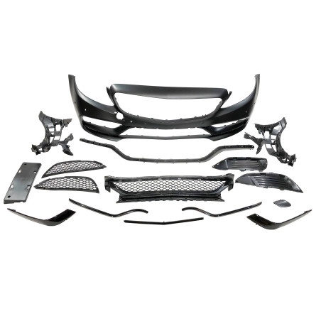Paraurti Anteriore Mercedes W205 2014-2018 Coupe / 4P / SW look AMG C63 (Cod. E-TCM0200)