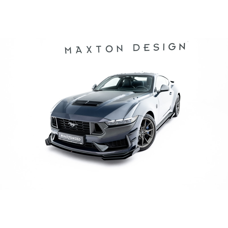 SPLITTER ANTERIORE street pro + Flaps Ford Mustang Dark Horse Mk7 (Cod. M-FOMU7DHCNC-FD1BRB+FSF1G)