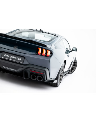 Splitters posteriori laterali Street Pro + Flaps Ford Mustang Dark Horse Mk7 (Cod. M-FOMU7DHCNC-RSD1