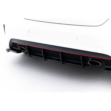 DIFFUSORE POSTERIORE street pro Mercedes-Benz A  AMG-Line W176 (Cod. M-MEA176AMGLINECNC-RS1B+BRBI)