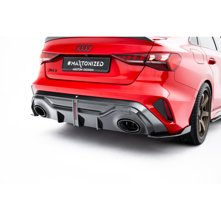 Diffusore posteriore in fibra di carbonio Audi RS3 berlina 8Y Facelift (Cod. M-CF-AU-RS3-8YF-RS1-24
