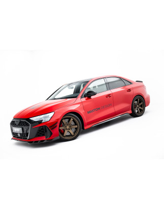 Minigonne in carbonio  V.2 Audi RS3 berlina / Sportback 8Y / 8Y Facelift (Cod. M-CF-AU-RS3-8YF-SD2-2