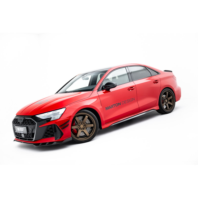Minigonne in carbonio  V.2 Audi RS3 berlina / Sportback 8Y / 8Y Facelift (Cod. M-CF-AU-RS3-8YF-SD2-2