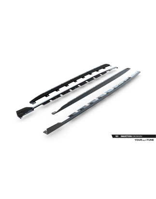 Minigonne in carbonio Audi RS3 berlina 8Y Facelift (Cod. M-CF-AU-RS3-8YF-SD1+SD2-245-P)