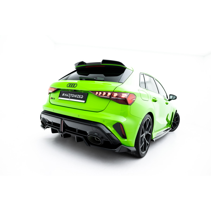 Splitter posteriore (con barre verticali) V.1 Audi RS3 Sportback 8Y Facelift (Cod. M-AU-RS3-8YF-SB-R