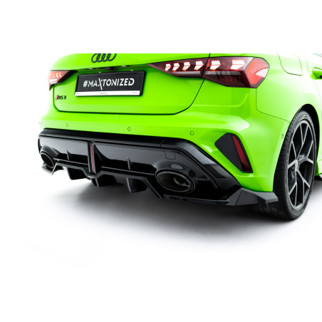 Splitter posteriore (con barre verticali) V.1 Audi RS3 Sportback 8Y Facelift (Cod. M-AU-RS3-8YF-SB-R