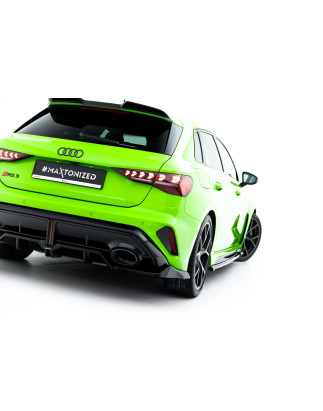 Splitter posteriore (con barre verticali) V.1 Audi RS3 Sportback 8Y Facelift (Cod. M-AU-RS3-8YF-SB-R