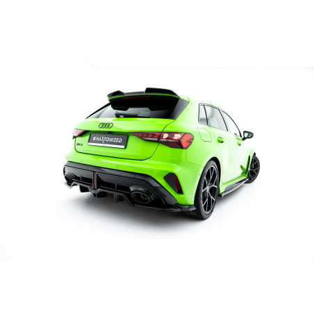 Splitter posteriore (con barre verticali) V.2 Audi RS3 Sportback 8Y Facelift (Cod. M-AU-RS3-8YF-SB-R
