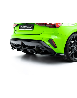 Splitter posteriore (con barre verticali) V.2 Audi RS3 Sportback 8Y Facelift (Cod. M-AU-RS3-8YF-SB-R