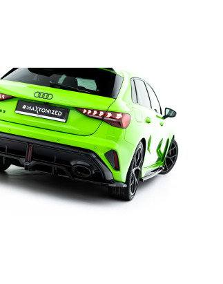 Splitter posteriore (con barre verticali) V.2 Audi RS3 Sportback 8Y Facelift (Cod. M-AU-RS3-8YF-SB-R