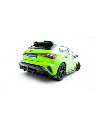 Splitter posteriore (con barre verticali) V.3 Audi RS3 Sportback 8Y Facelift (Cod. M-AU-RS3-8YF-SB-R
