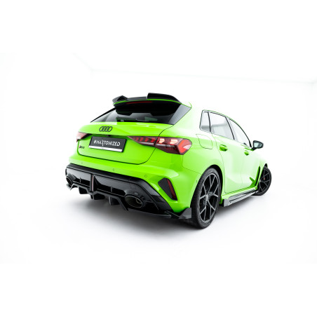 Splitter posteriore (con barre verticali) V.3 Audi RS3 Sportback 8Y Facelift (Cod. M-AU-RS3-8YF-SB-R