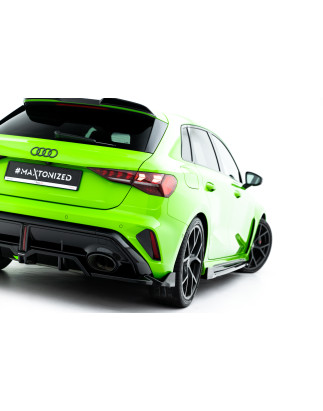 Splitter posteriore (con barre verticali) V.3 Audi RS3 Sportback 8Y Facelift (Cod. M-AU-RS3-8YF-SB-R