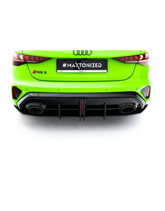 DIFFUSORE POSTERIORE street pro Audi RS3 Sportback 8Y Facelift (Cod. M-AURS38YFSBCNC-RS1B+BRBI)