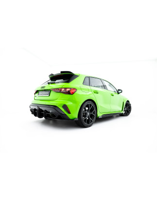 DIFFUSORE POSTERIORE street pro + Flaps Audi RS3 Sportback 8Y Facelift (Cod. M-AURS38YFSBCNC-RS1B+RS