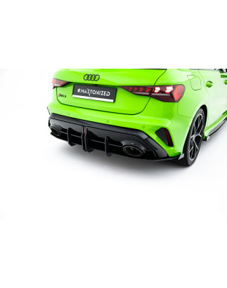 DIFFUSORE POSTERIORE street pro + Flaps Audi RS3 Sportback 8Y Facelift (Cod. M-AURS38YFSBCNC-RS1B+RS