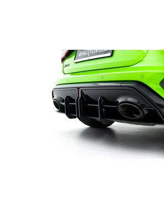 DIFFUSORE POSTERIORE street pro + Flaps Audi RS3 Sportback 8Y Facelift (Cod. M-AURS38YFSBCNC-RS1BRB+