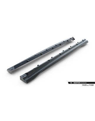 Minigonne in carbonio  Audi SQ8 / Q8 S-Line Mk1 Facelift (Cod. M-CF-AU-Q8-1F-SLINE-SD1-245-P)