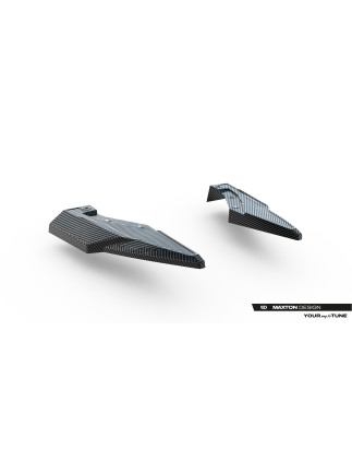  Splitters posteriori laterali in fibra di carbonio Audi SQ8 / Q8 S-Line Mk1 Facelift (Cod. M-CF-AU-