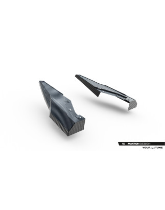  Splitters posteriori laterali in fibra di carbonio Audi SQ8 / Q8 S-Line Mk1 Facelift (Cod. M-CF-AU-
