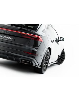 Splitters Set in carbonio Audi Q8 S-Line Mk1 Facelift (Cod. M-CF-AU-Q8-1F-SLINE-SET)