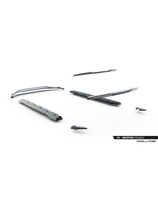 Splitters Set in carbonio Audi Q8 S-Line Mk1 Facelift (Cod. M-CF-AU-Q8-1F-SLINE-SET)