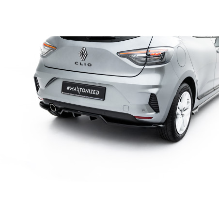Splitter posteriore (con barre verticali) Renault Clio Mk5 Facelift (Cod. M-RE-CL-5F-RSD1G+RD1G)