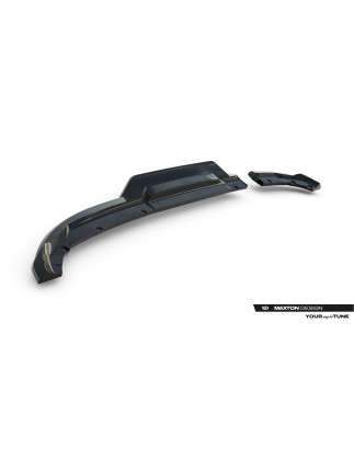 Splitter posteriore (con barre verticali) Renault Clio Mk5 Facelift (Cod. M-RE-CL-5F-RSD1G+RD1G)