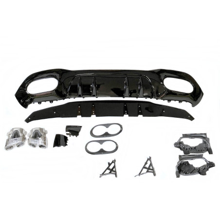 Diffusore Posteriore Mercedes W177 Look AMG A45 (Cod. E-TCM0248)