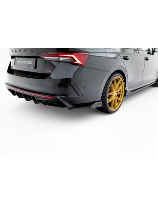Splitters posteriori laterali V.4 + Flaps Skoda Octavia RS Combi / Liftback Mk4 / Mk4 Facelift (Cod.