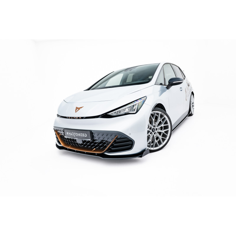 SPLITTER ANTERIORE street pro + Flaps Cupra Born Mk1 (Cod. M-CUBO1CNC-FD1B+FSF1G)