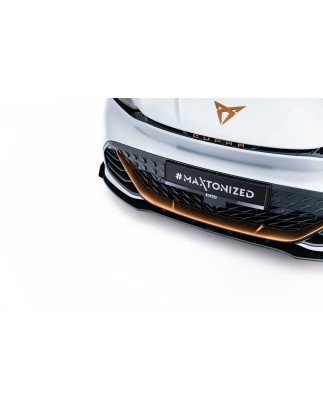 SPLITTER ANTERIORE street pro + Flaps Cupra Born Mk1 (Cod. M-CUBO1CNC-FD1B+FSF1G)